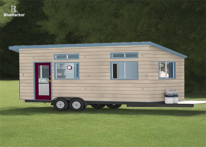Hafif çelik yapısı Prefab Mini Evler 2-3 kişilik Beige 3 ton